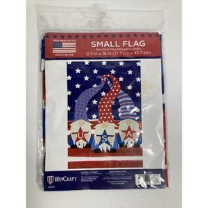 Patriotic Gnomes Flag Small 12.5x18 inch‎ USA America 4th of July NEW
